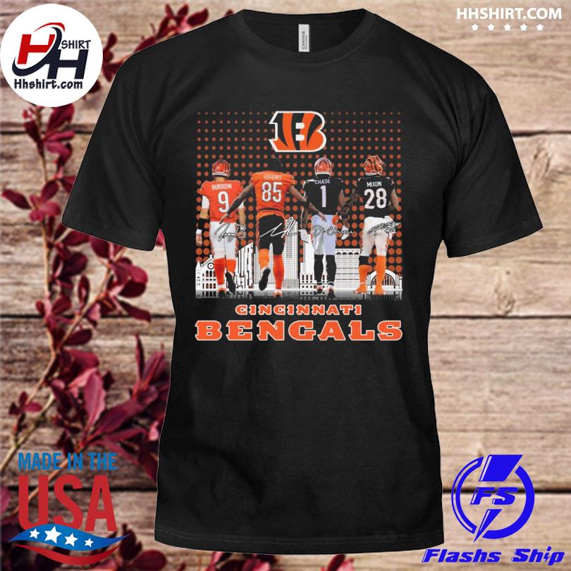 Cincinnati Bengals football skyline signatures shirt, hoodie, longsleeve  tee, sweater