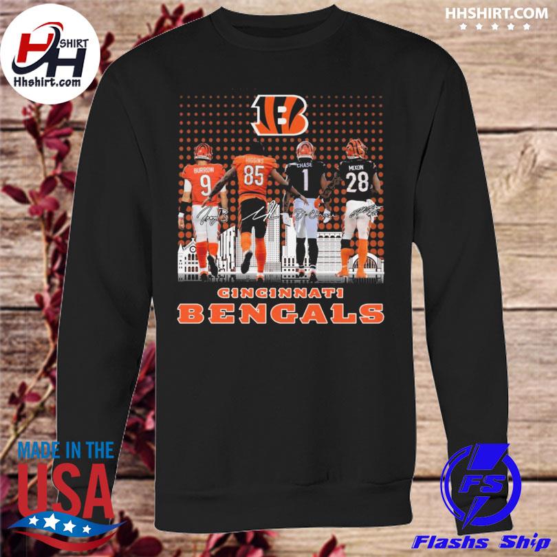 Cincinnati Bengals football skyline signatures shirt, hoodie