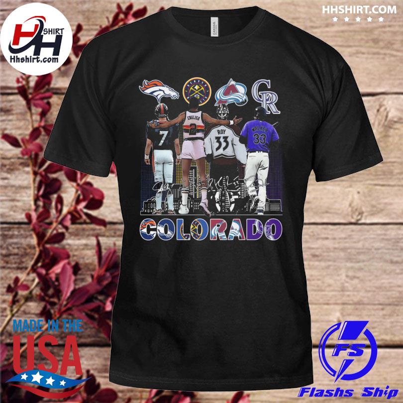 Colorado Avalanche Rockies Denver Broncos Nuggets City Champions T