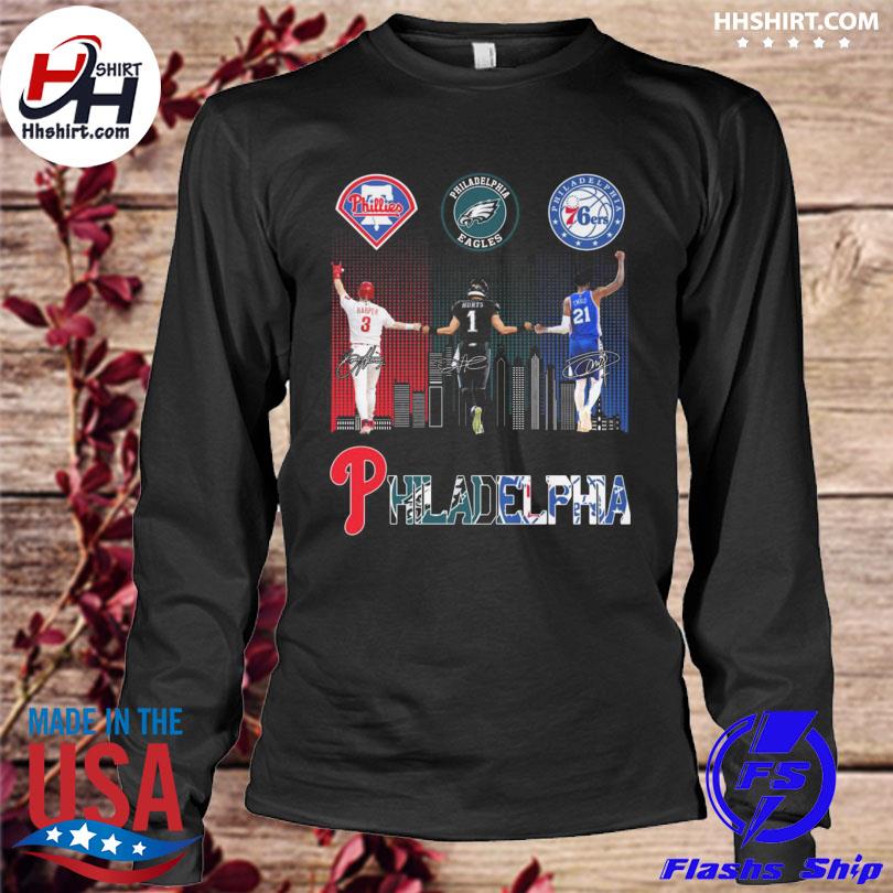 Philadelphia Phillies Harper Eageles Hurts and 76ers Embiid