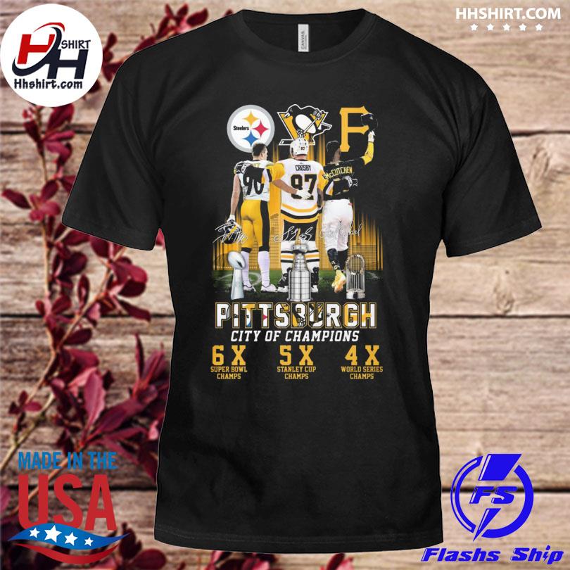 Pittsburgh city of champions steelers penguins pirates signatures 2023 shirt,  hoodie, longsleeve tee, sweater