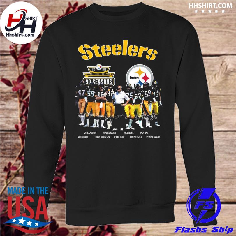 Pittsburgh steelers 90 season 1933 2023 memories signatures shirt