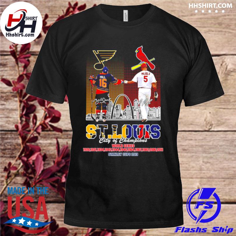ST Louis City Of Champions Cardinals And Blues St. Louis Cardinals St. Louis  Blues signature shirt, hoodie, sweater, long sleeve and tank top
