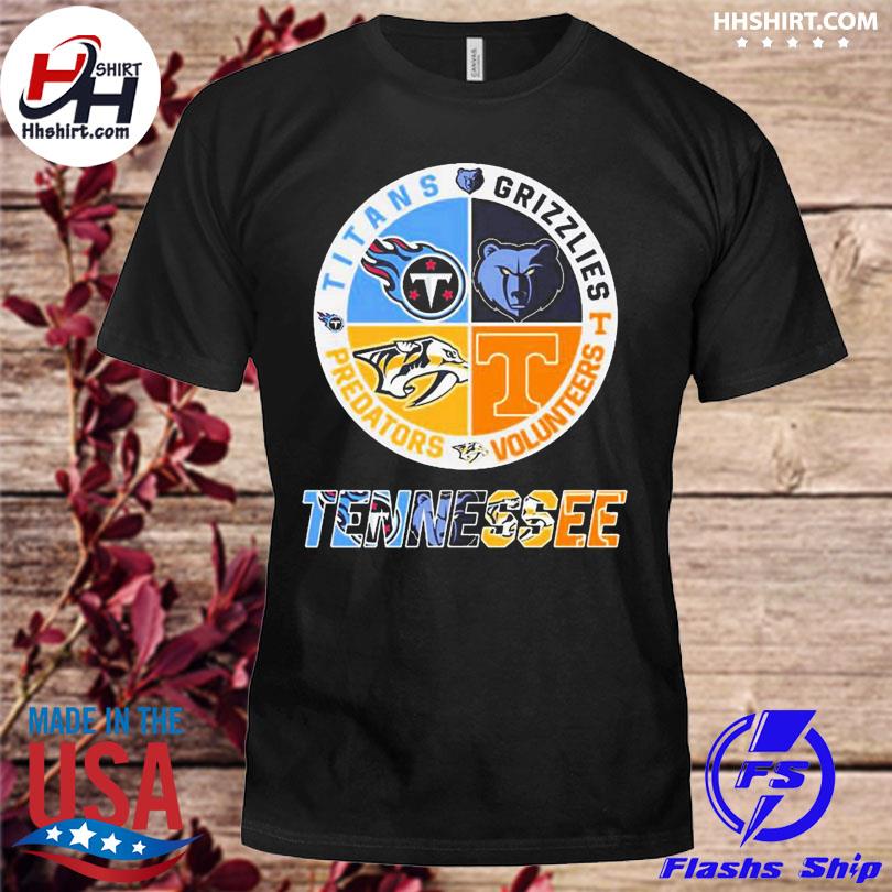 Tennessee Titans Grizzlies Volunteers And Predators Sports Teams T-shirt  Hoodie