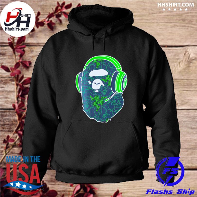 Bape X Razer Neon Camo Ape Head shirt hoodie longsleeve tee sweater