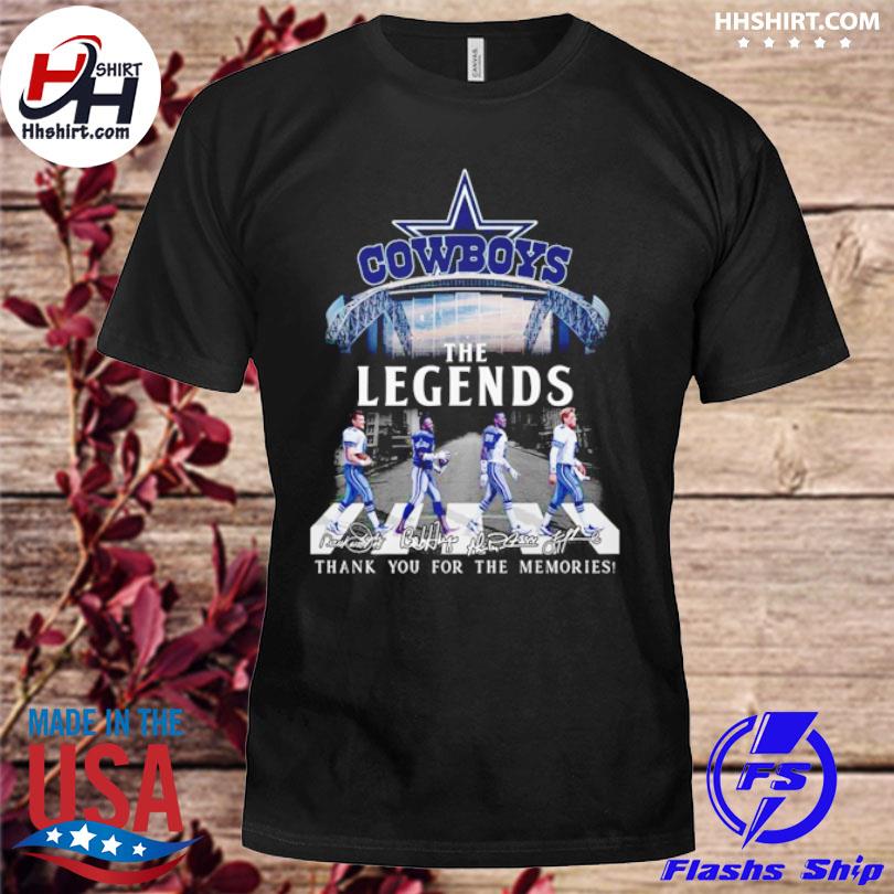 Official dallas Cowboys the legends thank you for the memories T-shirt,  hoodie, sweater, long sleeve and tank top