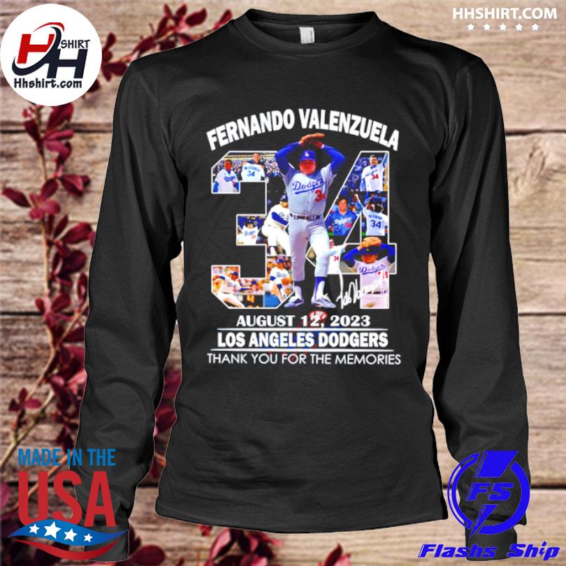 Los Angeles Dodgers Fernando Valenzuela 34 Signature Shirt, hoodie,  sweater, long sleeve and tank top