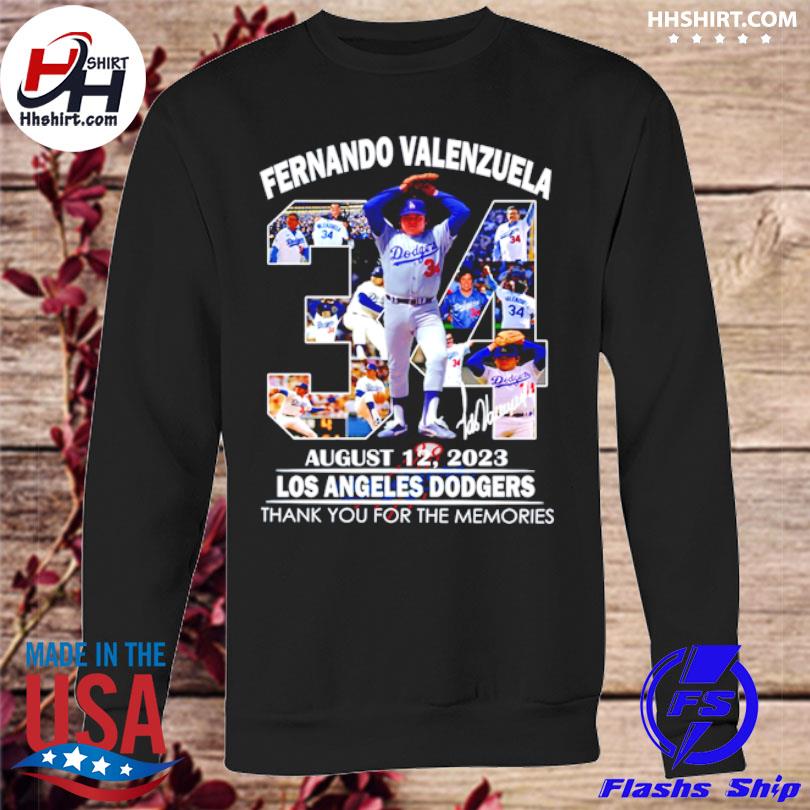 Los Angeles Dodgers Fernando Valenzuela 34 Signature Shirt, hoodie