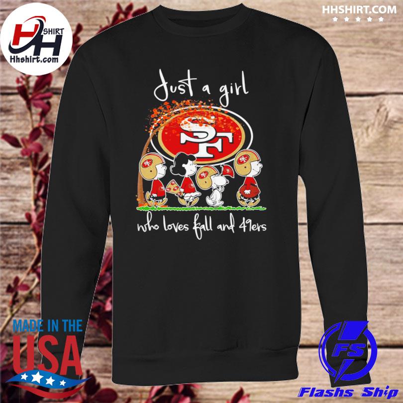 Just A Girl Who Loves Fall And 49ers T Shirt - Growkoc