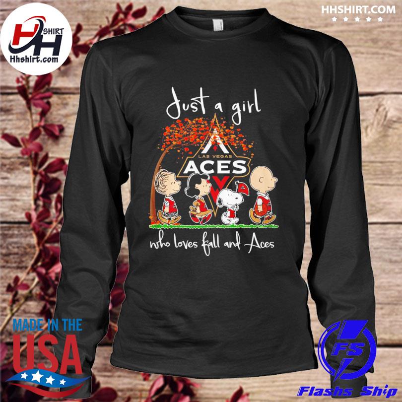 Just A Girl Who Loves Fall And Las Vegas Aces T Shirt - Growkoc
