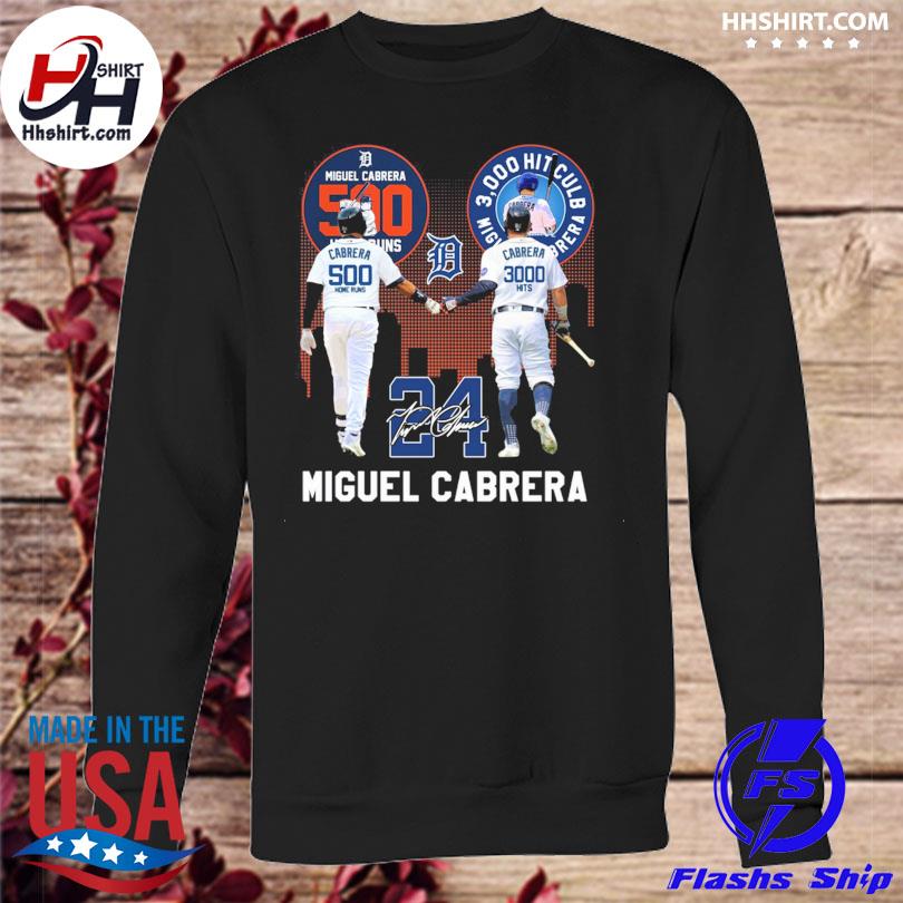 Official Detroit Tigers Miguel Cabrera 3,000 Hits T-Shirt