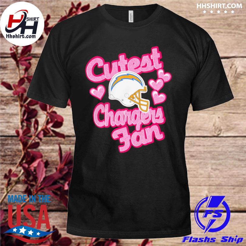 Los Angeles Chargers Girls Infant Cutest Fan Hearts T-Shirt