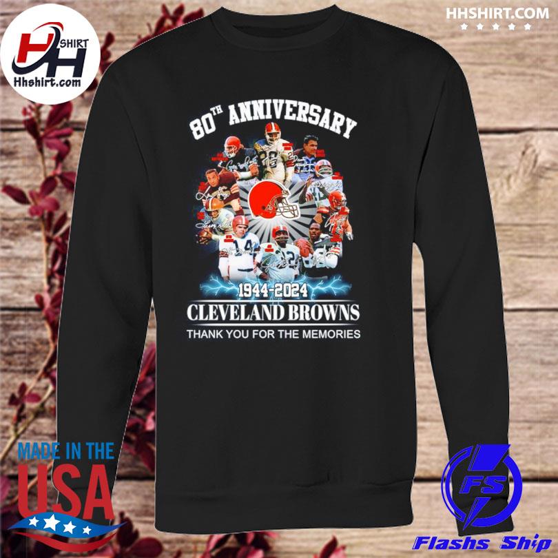 80th Anniversary 1944 - 2024 Cleveland Browns Thank You For The