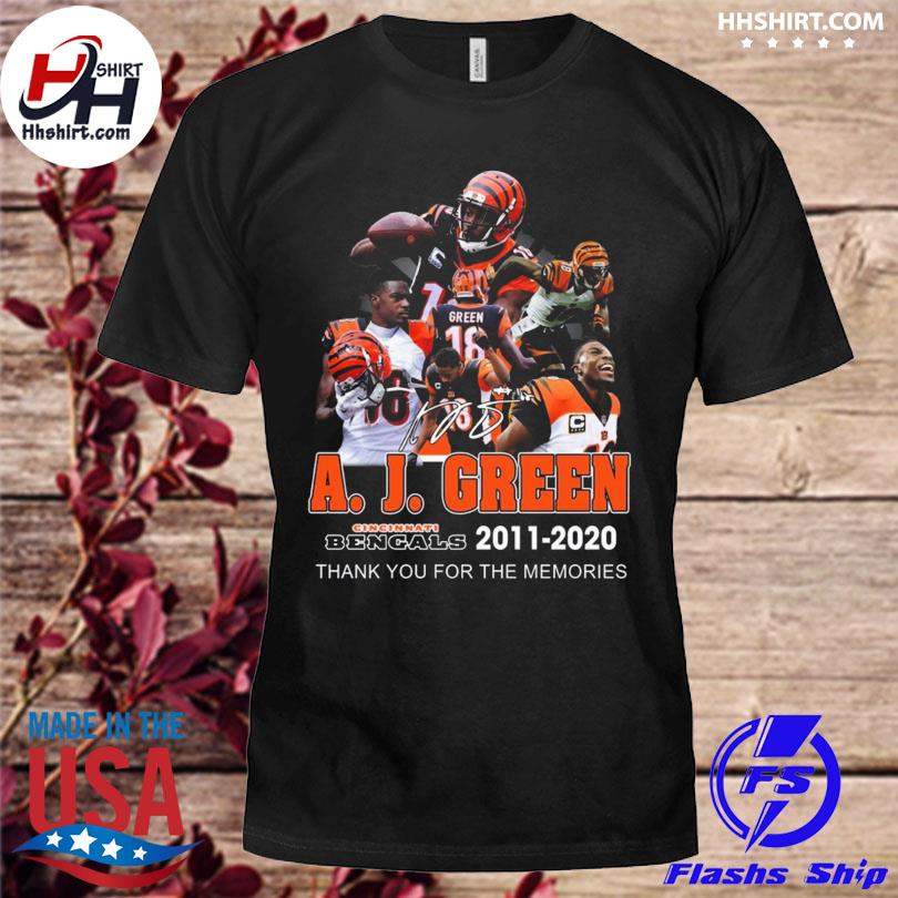 A. J. Green Cincinnati Bengals 2011 – 2020 Thank You For The Memories  Unisex T-Shirt, hoodie, sweater and long sleeve