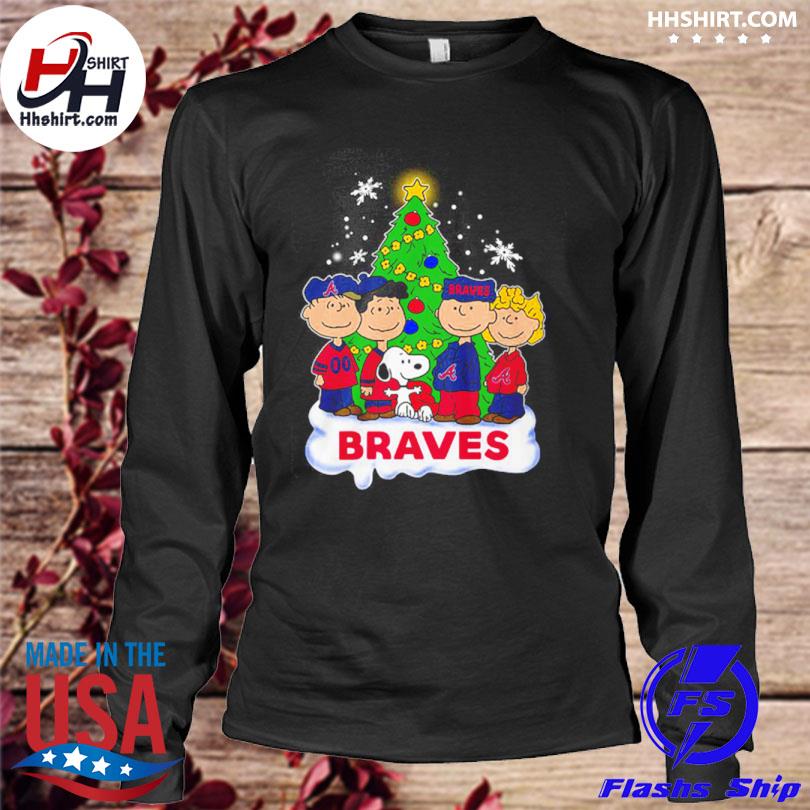 Atlanta Braves Snoopy Peanuts Christmas Shirt Hoodie Sweater - Growkoc