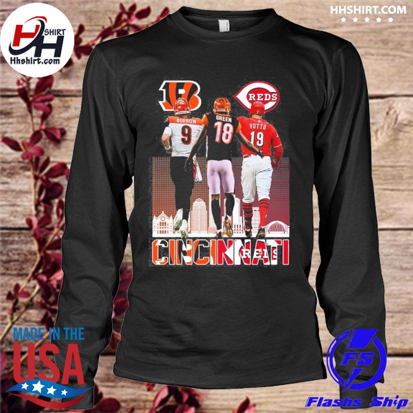 Cincinnati Bengals Joe Burrow Green and Joey Votto skyline 2023 shirt,  hoodie, longsleeve tee, sweater