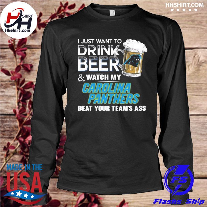 Carolina Panthers This Team Makes Me Drink T-Shirts | Shirt Beer My Jersey  Funny