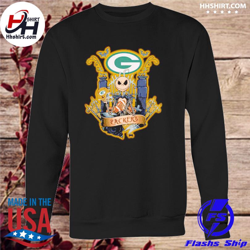 Halloween Green Bay Packer Jack Skellington shirt, hoodie, sweater