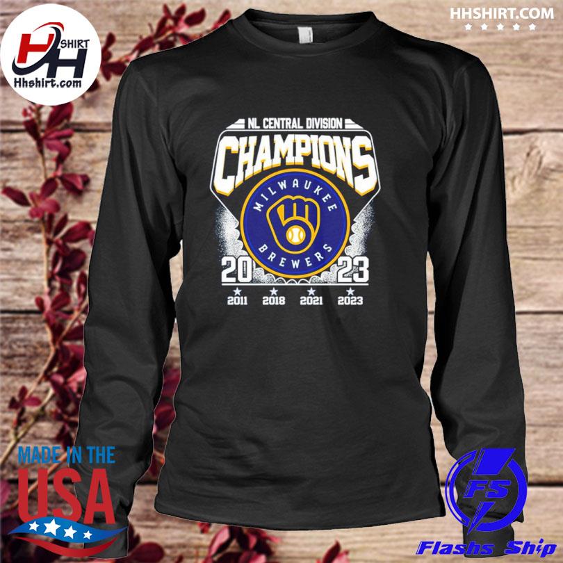 Nl Central Division Champions Milwaukee Brewers 2011 2018 2021 2023  T-shirt,Sweater, Hoodie, And Long Sleeved, Ladies, Tank Top