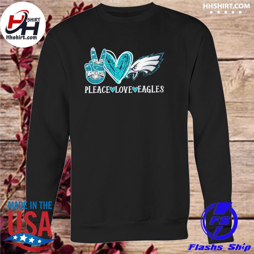 Peace Love Philadelphia Eagles T-Shirt For Women - Personalized