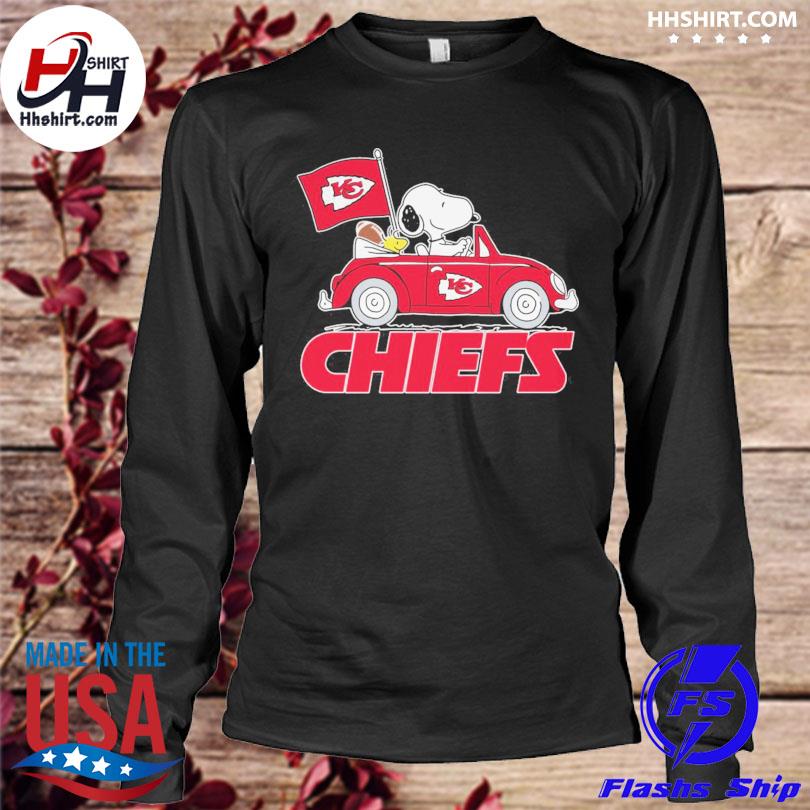 Snoopy Woodstock Driving Car Kansas City Chiefs Shirt - High