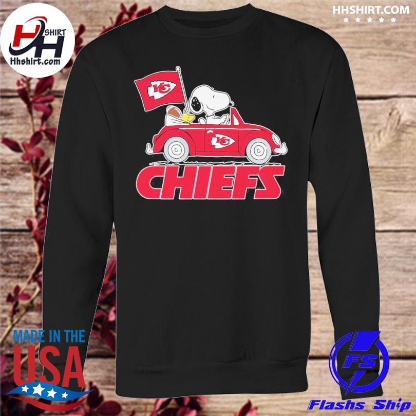 Snoopy Woodstock Driving Car Kansas City Chiefs Shirt - High