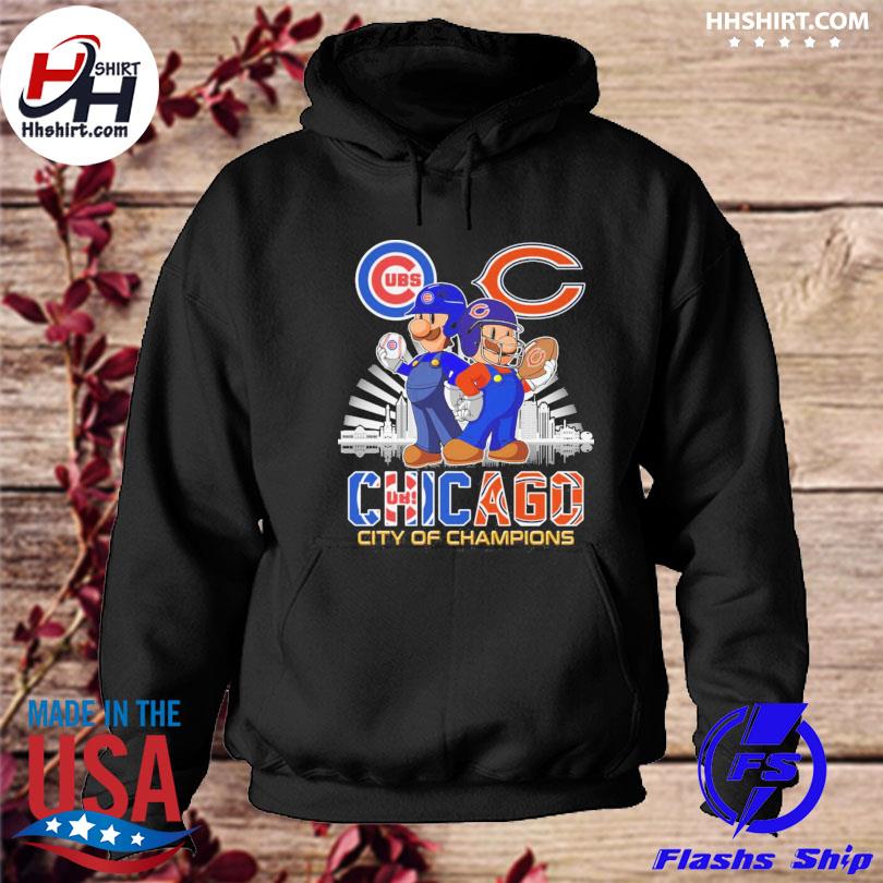 Super Mario Chicago Cubs and Chicago Bears City of Champions shirt