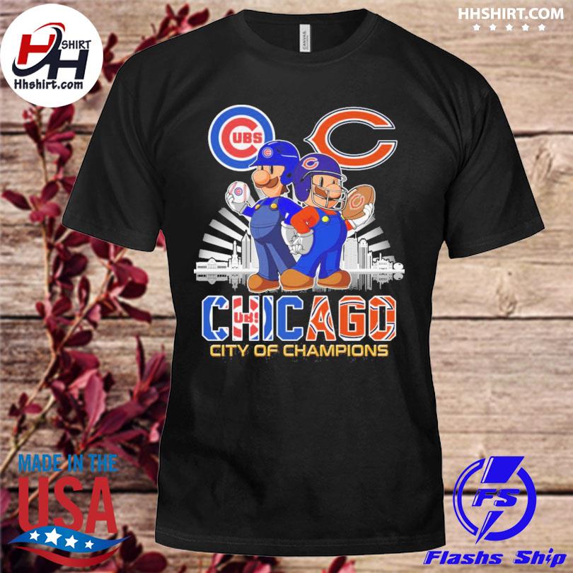 Chicago City Of Champions Mario Chicago Cubs and Mario Chicago