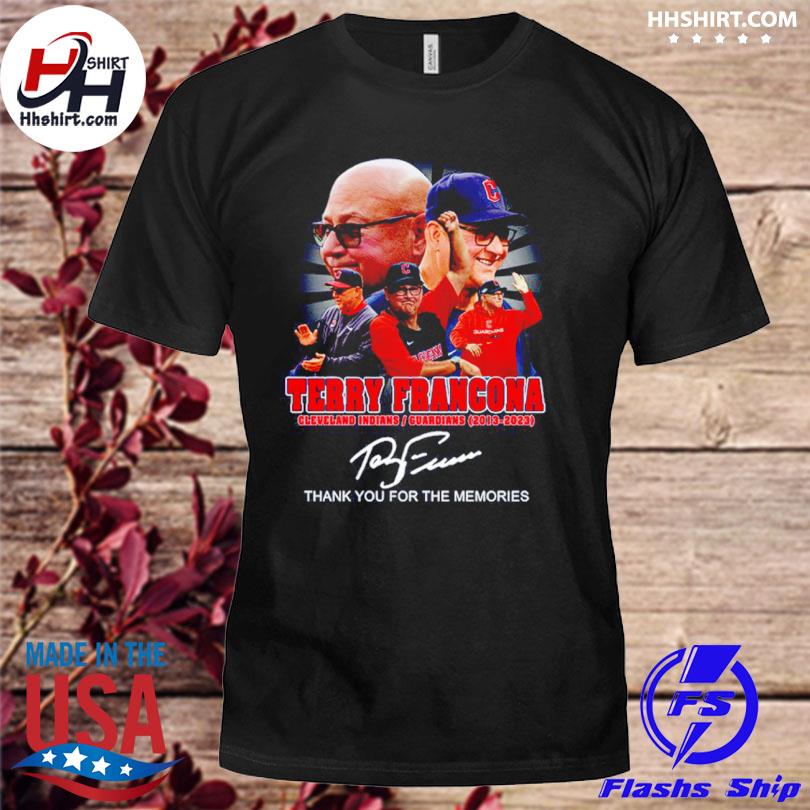 Terry Francona Cleveland Indians Guardians Signature Thank You For The  Memories Shirt, hoodie, longsleeve tee, sweater