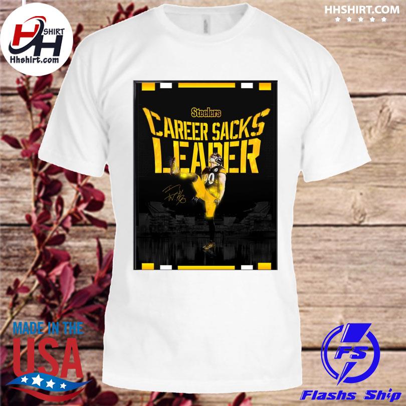 T. J. Watt Pittsburgh Steelers Sack Title - Sack Record 2022 Signature T- Shirt - REVER LAVIE