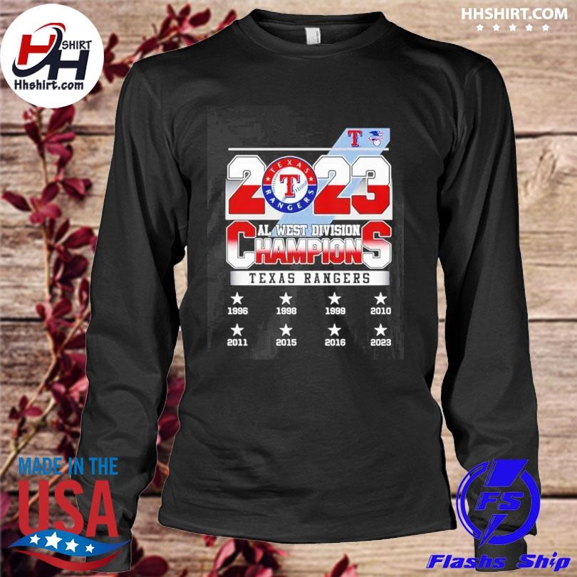 Texas Rangers 2023 al west division champions shirt, hoodie, sweater and  long sleeve