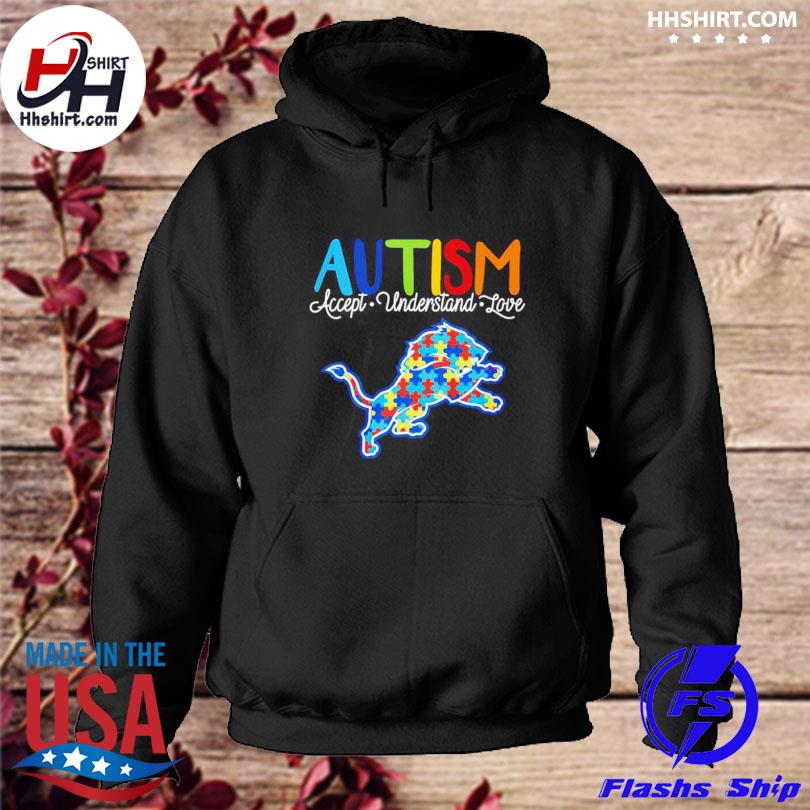 Peace Love Autism Detroit Lions Nfl Shirt