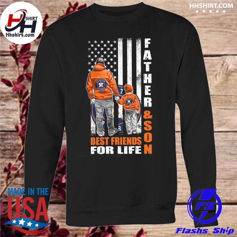 Houston Astros Father and Son Best Friends For Life USA Flag