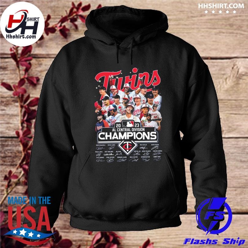 Minnesota Twins Baseball Team 2023 AL Central Division Champions Signatures  Shirt, hoodie, longsleeve, sweatshirt, v-neck tee