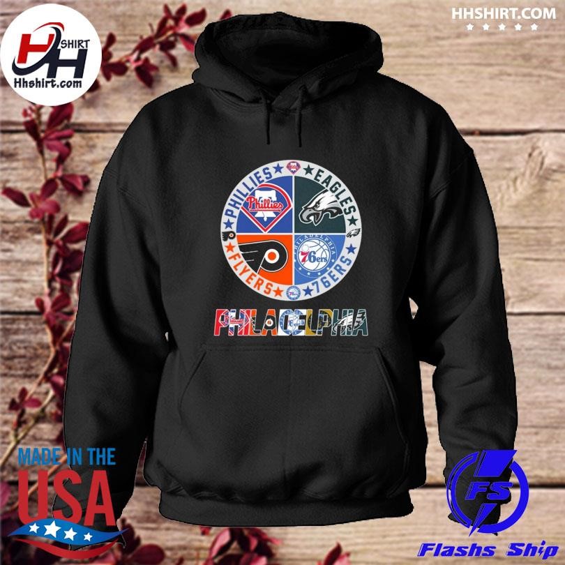 Philadelphia Phillies Eagles 76ers Flyers logo shirt, hoodie