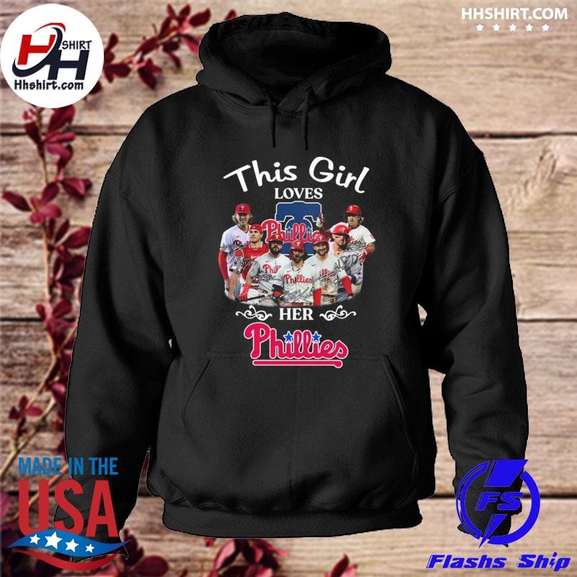 This girl loves her team Philadelphia Phillies shirt, hoodie