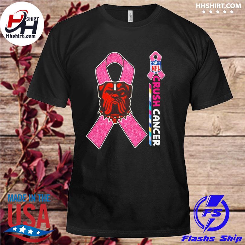 Crush Cancer Cleveland Browns NFL Shirt Cancer Support