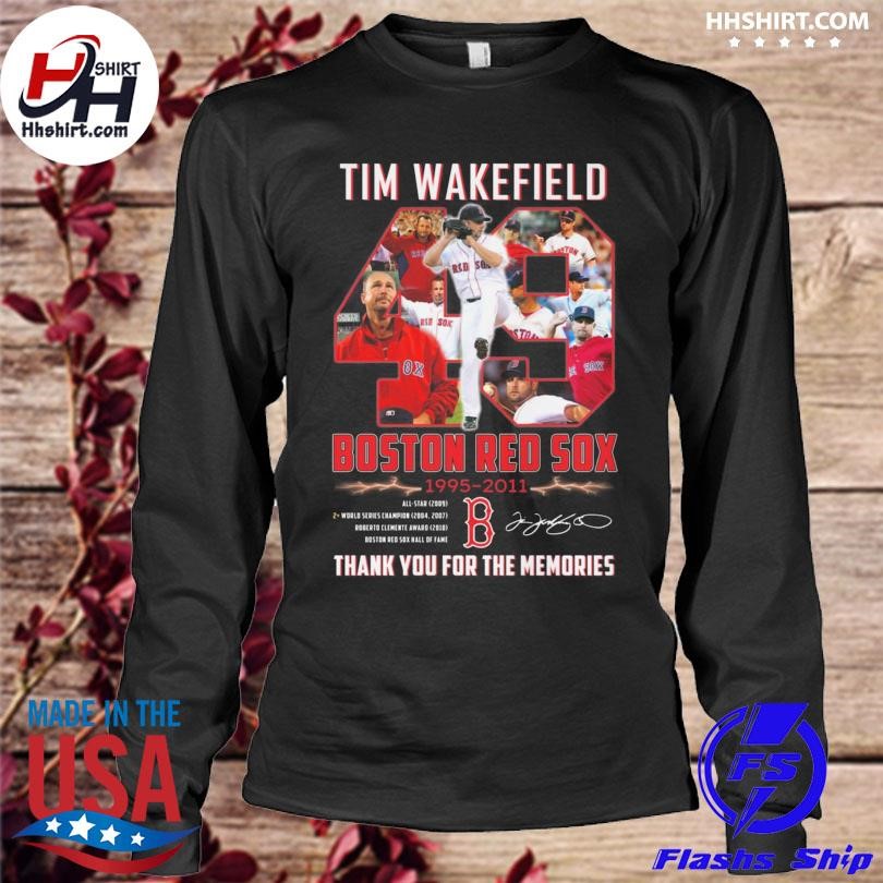 In memory of 1966 2023 tim wakefield Pittsburgh pirates 1992 1993 Boston  red sox 1995 2011 thank you for the memories shirt, hoodie, sweater, long  sleeve and tank top