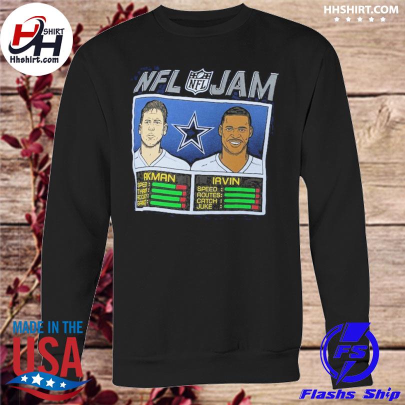 Men's Homage Michael Irvin & Troy Aikman Heathered Navy Dallas Cowboys NFL  Retired Jam Tri-Blend T-Shirt