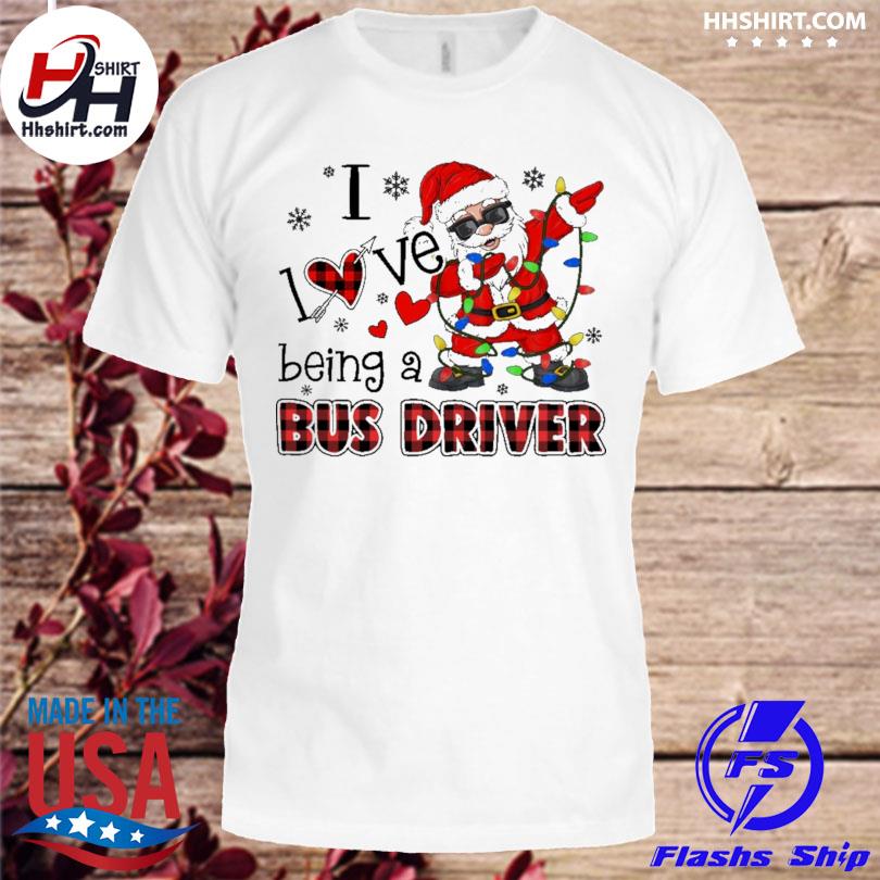 Dabbing Santa Claus I love being a Bus Driver christmas sweater