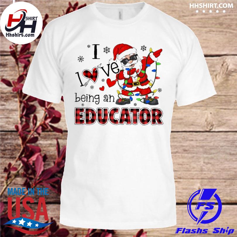 Dabbing Santa Claus I love being an Educator christmas sweater