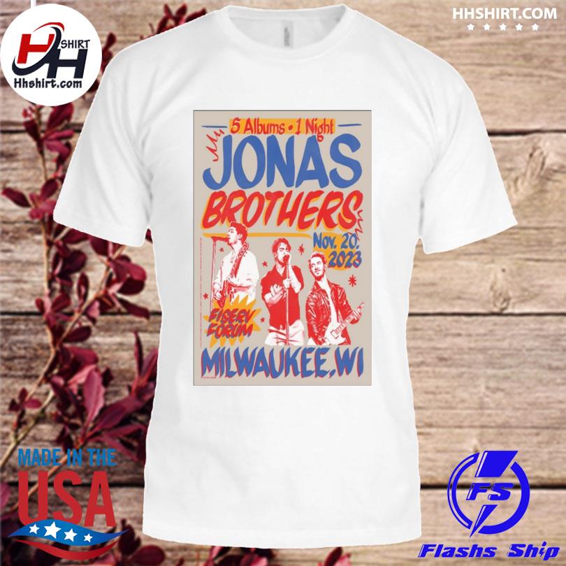 Jonas brothers fiserv forum tour 2023 poster-portrait shirt