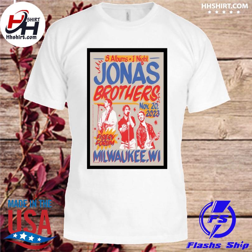 Jonas brothers show poster milwaukee wi 11 20 2023 shirt