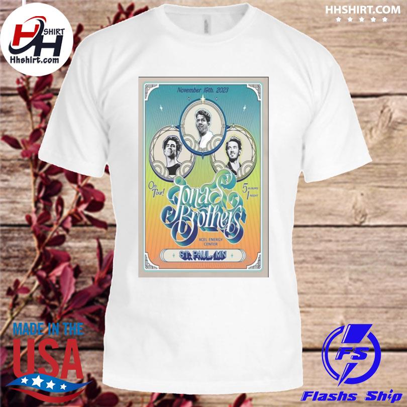 Jonas brothers show poster saint paul mn 11 19 2023 shirt