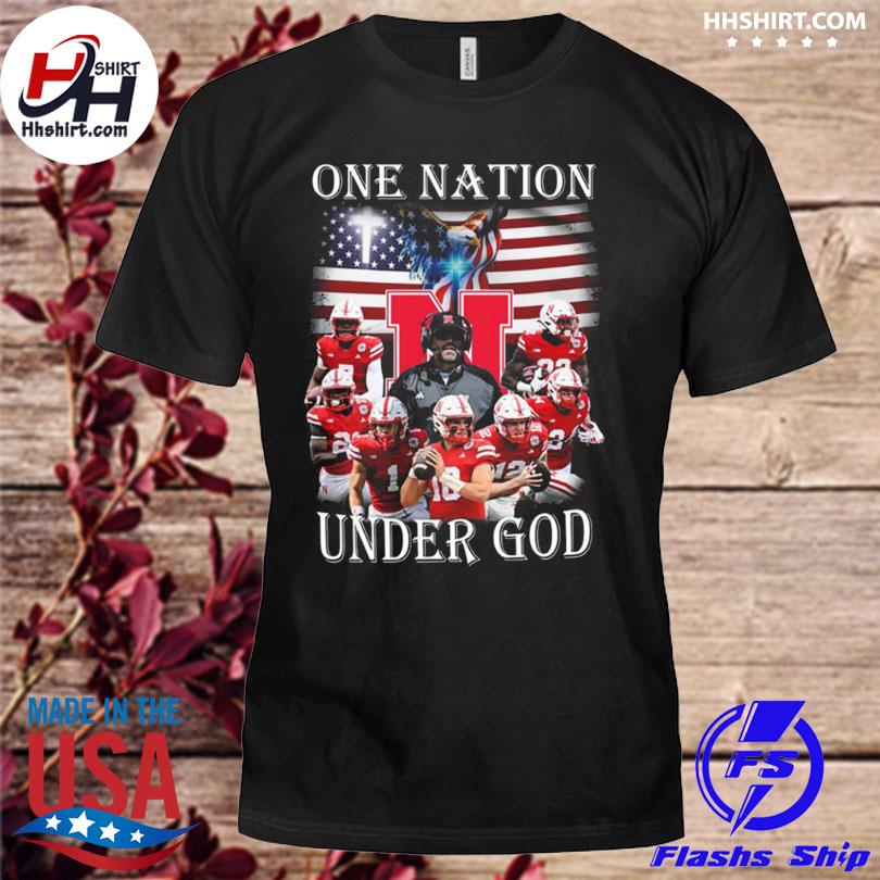 Nebraska cornhuskers one nation under god American flag 2023 shirt