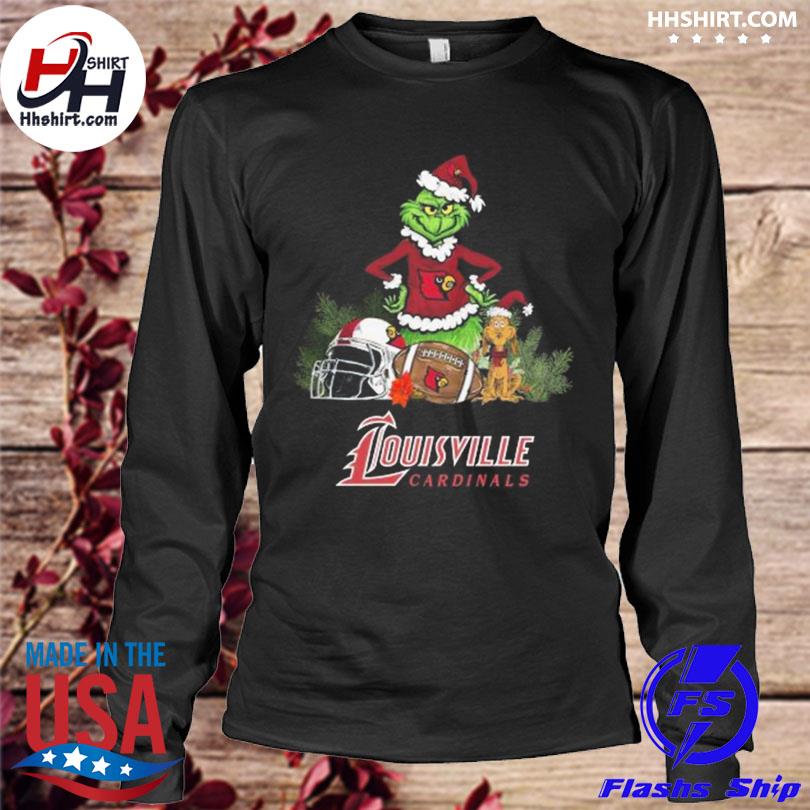 Santa grinch and Dog Louisville Cardinals Football christmas