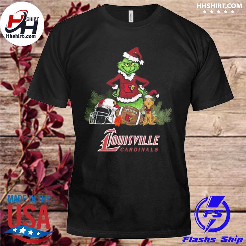 Santa grinch and Dog Louisville Cardinals Football christmas sweater, hoodie,  longsleeve tee, sweater