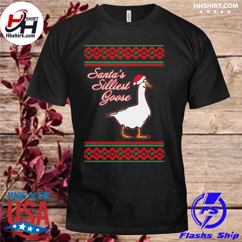 Santa's silliest goose tacky 2023 ugly christmas sweater