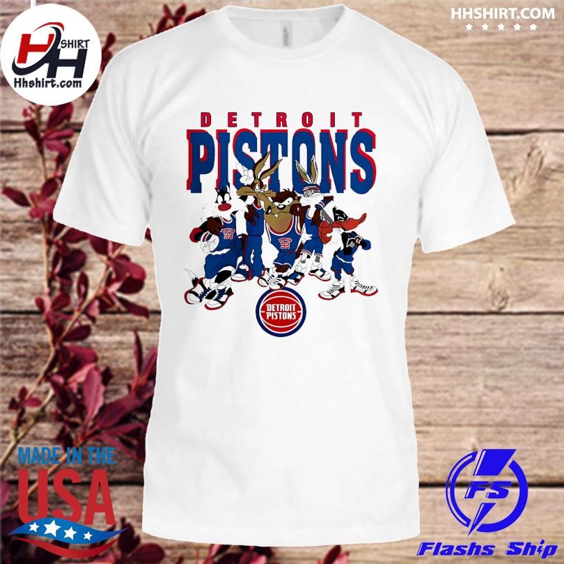 Detroit Pistons NBA Looney Tunes Characters Shirt