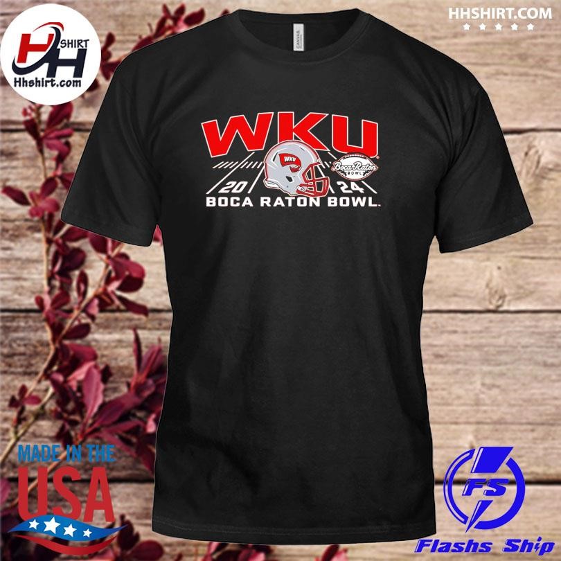 Official Western Kentucky 2024 Hilltoppers Boca Raton Bowl Bound helmet shirt